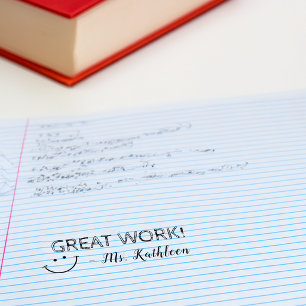 Geweldig Werk Persoonlijke Leraren Zelfinktende Stempel