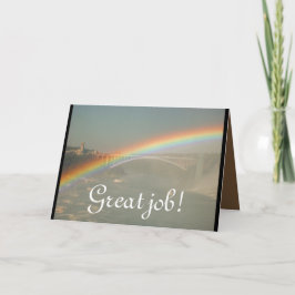 Geweldig Werk Regenboog Personaliseer Bestemming B Bedankkaart