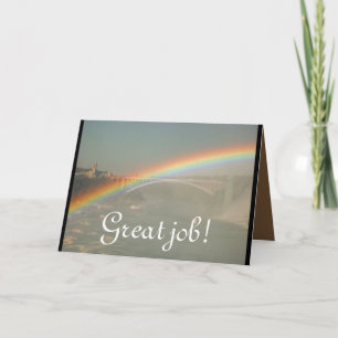 Geweldig Werk Regenboog Personaliseer Bestemming B Bedankkaart