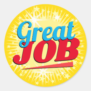 Geweldig werk sterren medewerker erkenning sticker