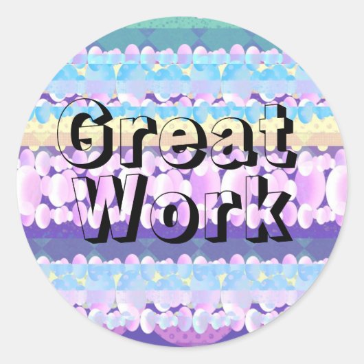 Geweldig werk Student Classic ronde Sticker (Voorkant)