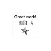 Geweldig werk—Teacher's Stamp of Approval Rubberstempel (Afrduk)