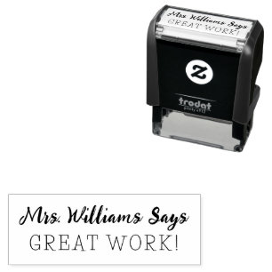 Geweldig werk Voeg je nieuwe leraar toe Zelfinktende Stempel