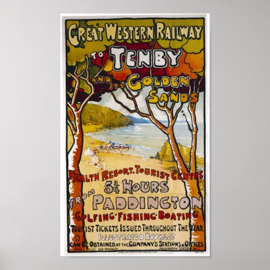 Geweldig Western "Tenby"-Poster Poster (Voorkant)