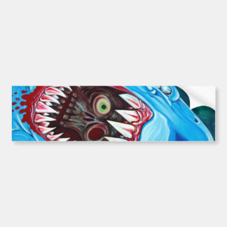 Geweldig wit gobstopper - Shark VS Zombie Bumpersticker
