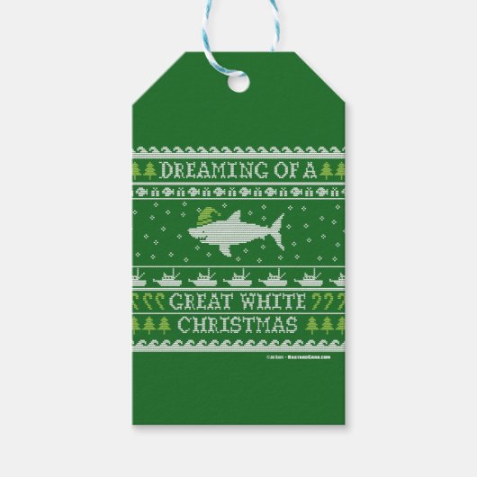 Geweldig witte kerst Groen Ugly Sweater Cadeaulabel (Voorkant)