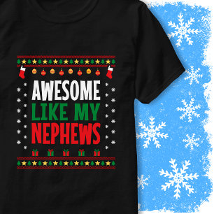 Geweldig zoals de kersttrui-stijl van mijn neefjes t-shirt