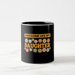 Geweldig zoals mijn dochter Leuke Vaderdag Tweekleurige Koffiemok