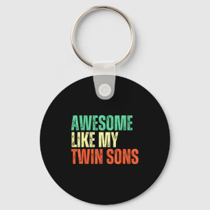 Geweldig zoals mijn tweelingzoons Funny Mom Dad Pa Sleutelhanger
