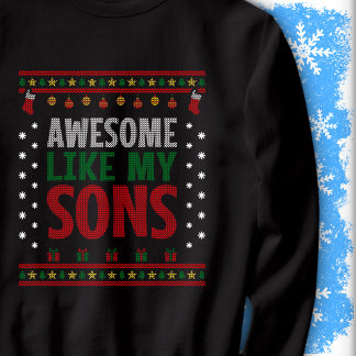 Geweldig zoals mijn zoons Kersttrui brei look Trui