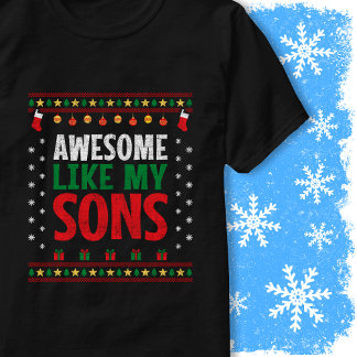 Geweldig zoals mijn zoons kersttrui vintage t-shirt