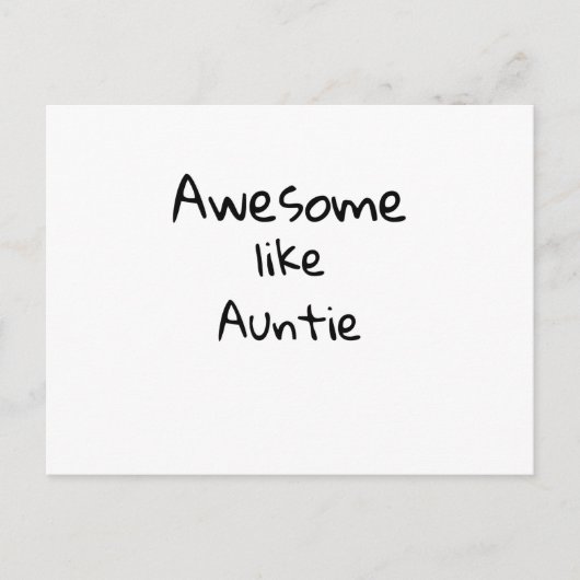 Geweldig zoals Tante Briefkaart (Voorkant)