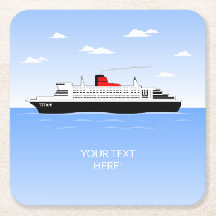 Geweldig zwembad feest vierkante kartonnen onderzetter