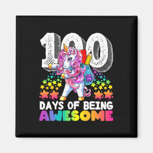 Geweldige 100 Dagen van School Flossen Eenhoorn Ca Magneet