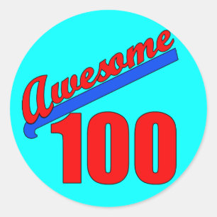 Geweldige 100 Geweldige op 100 jaar oud Ronde Sticker