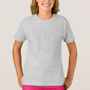 Geweldige 13 BIRTHDAY-T-shirt met grunnerstijl T-shirt