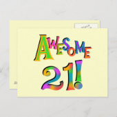 Geweldige 21 T-shirts en cadeautjes op zaterdag Briefkaart (Voorkant / Achterkant)