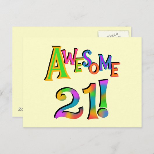 Geweldige 21 T-shirts en cadeautjes op zaterdag Briefkaart (Voorkant / Achterkant)