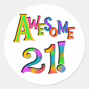 Geweldige 21 T-shirts en cadeautjes op zaterdag Ronde Sticker