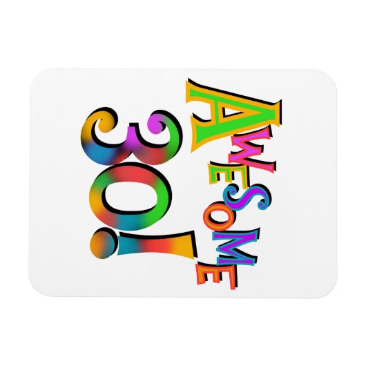 Geweldige 30 T-shirts en cadeautjes op zaterdag Magneet (Horizontaal)