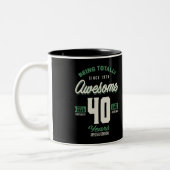 Geweldige 40 jaar tweekleurige koffiemok (Links)