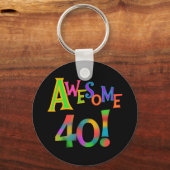 Geweldige 40 T-shirts en cadeautjes op zaterdag Sleutelhanger (Voorkant)