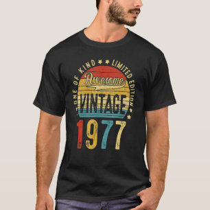 Geweldige 45 jaar oude Vintage 1977 45e verjaardag T-shirt