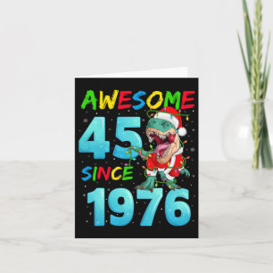Geweldige 45 Sinds 1976 Dinosaurus 45e verjaardag Kaart