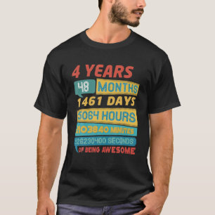 Geweldige 4 jaar oude versie 4e kwartaal t-shirt