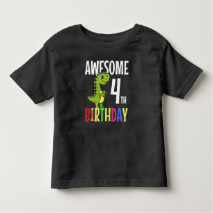 Geweldige 4e verjaardag: Dinosaur Kinder Funny Gif Kinder Shirts