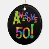 Geweldige 50 T-shirts en cadeautjes op zaterdag Keramisch Ornament (Links)