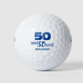 Geweldige 50ste verjaardag golfballen 50 jaar fees (Voorkant)