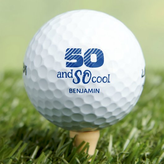 Geweldige 50ste verjaardag golfballen 50 jaar fees