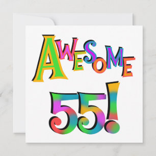Geweldige 55 T-shirts en cadeautjes Kaart