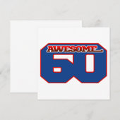 geweldige 60 save the date (Voorkant / Achterkant)