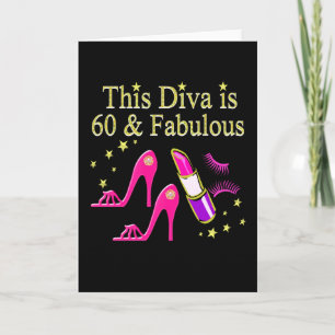 GEWELDIGE 60E VERJAARDAG DIVA ONTWERP KAART