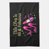 GEWELDIGE 60E VERJAARDAG DIVA ONTWERP THEEDOEK (Verticaal)