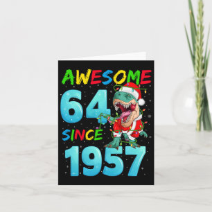 Geweldige 64 Sinds 1957 Dinosaurus 64ste Verjaarda Kaart