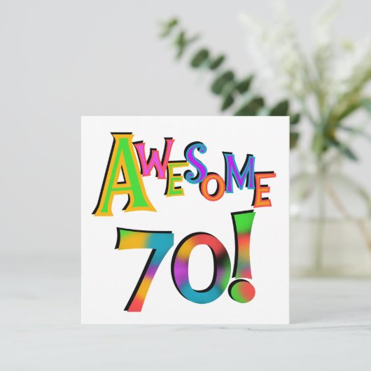 Geweldige 70 T-shirts en cadeautjes op zaterdag Kaart (Staand voorkant)