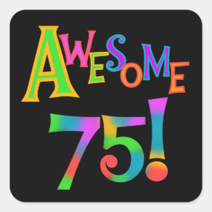 Geweldige 75 T-shirts en cadeautjes op zaterdag Vierkante Sticker