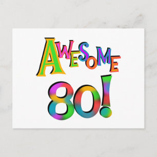 Geweldige 80 T-shirts en cadeautjes op zaterdag Briefkaart