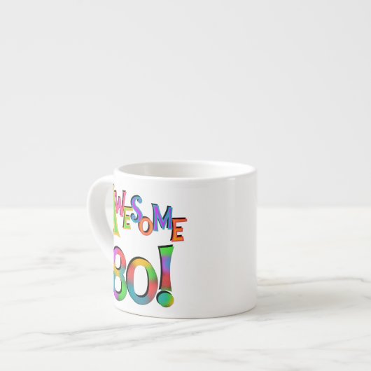 Geweldige 80 T-shirts en cadeautjes op zaterdag Espresso Kop (Voorkant links)