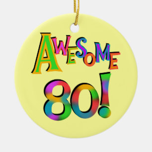 Geweldige 80 T-shirts en cadeautjes op zaterdag Keramisch Ornament