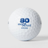 Geweldige 80ste verjaardag golfballen 80 jaar fees (Voorkant)