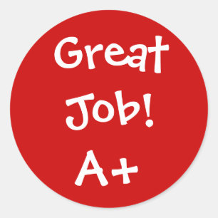 Geweldige A+-sticker Ronde Sticker