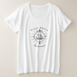 Geweldige Abaco Bahama's nautisch zeilkompas zeil Grote Maat T-shirt