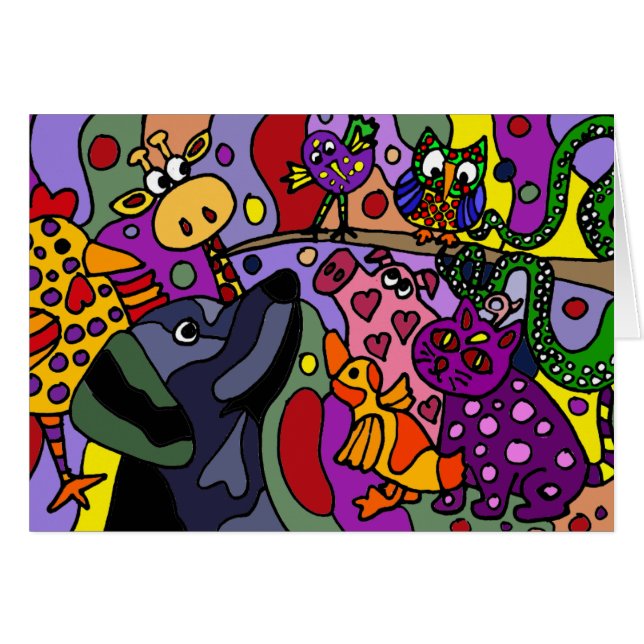 Geweldige Abstracte dieren Kunst (Voorkant Horizontaal)