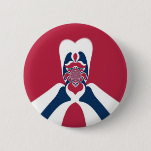 Geweldige Abstracte E.T. Kunstprint Ronde Button 5,7 Cm