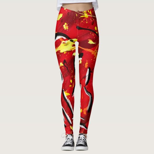 Geweldige abstracte leggings (Voorkant)