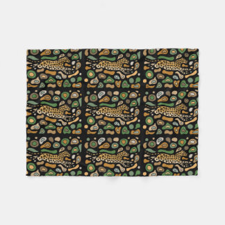 Geweldige Abstracte leopard-ventilator Fleece Deken